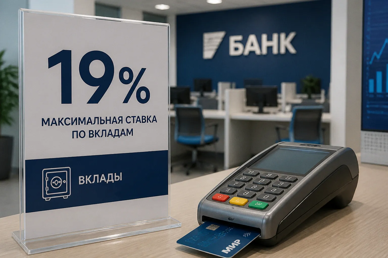 "Финуслуги": максимальные ставки по вкладам в крупнейших банках РФ достигли 19%